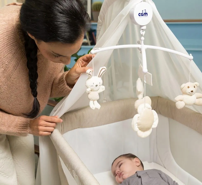 CAM Mobile musical avec boîte à musique à remonter pour lit bébé