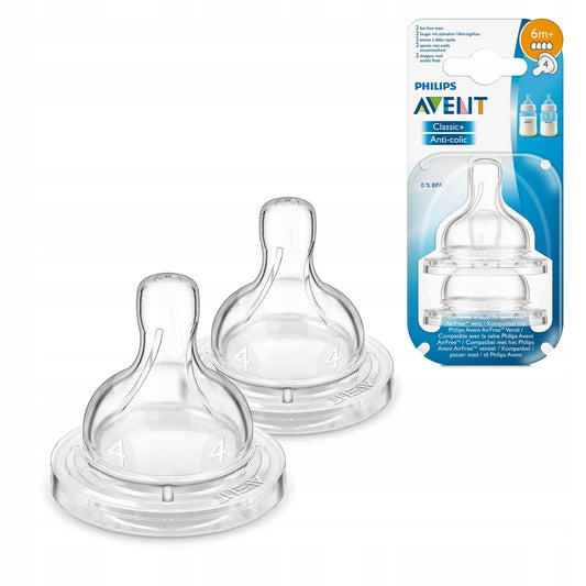PHILIPS AVENT Classic+ Anti-colic smoczki 6m+ x2 SCF634/27