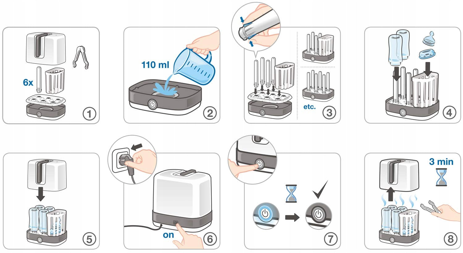 NUK Vario Express Dampfsterilisator 6 Minuten – Produktbild 4
