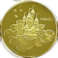 BRADOC Fée des dents pièce métallique dorée à glisser sous l’oreiller 4 cm CHÂTEAU