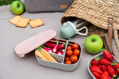 BEABA Lunchbox per colazione acciaio inox 760ml con scomparti