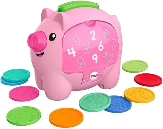 FISHER-PRICE tirelire interactive cochon mouvement et sons J. ANGLAIS