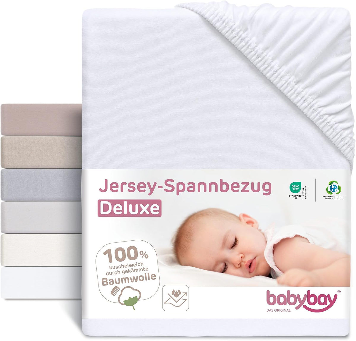 Drap housse avec élastique et membrane BABYBAY 89x50 cm
