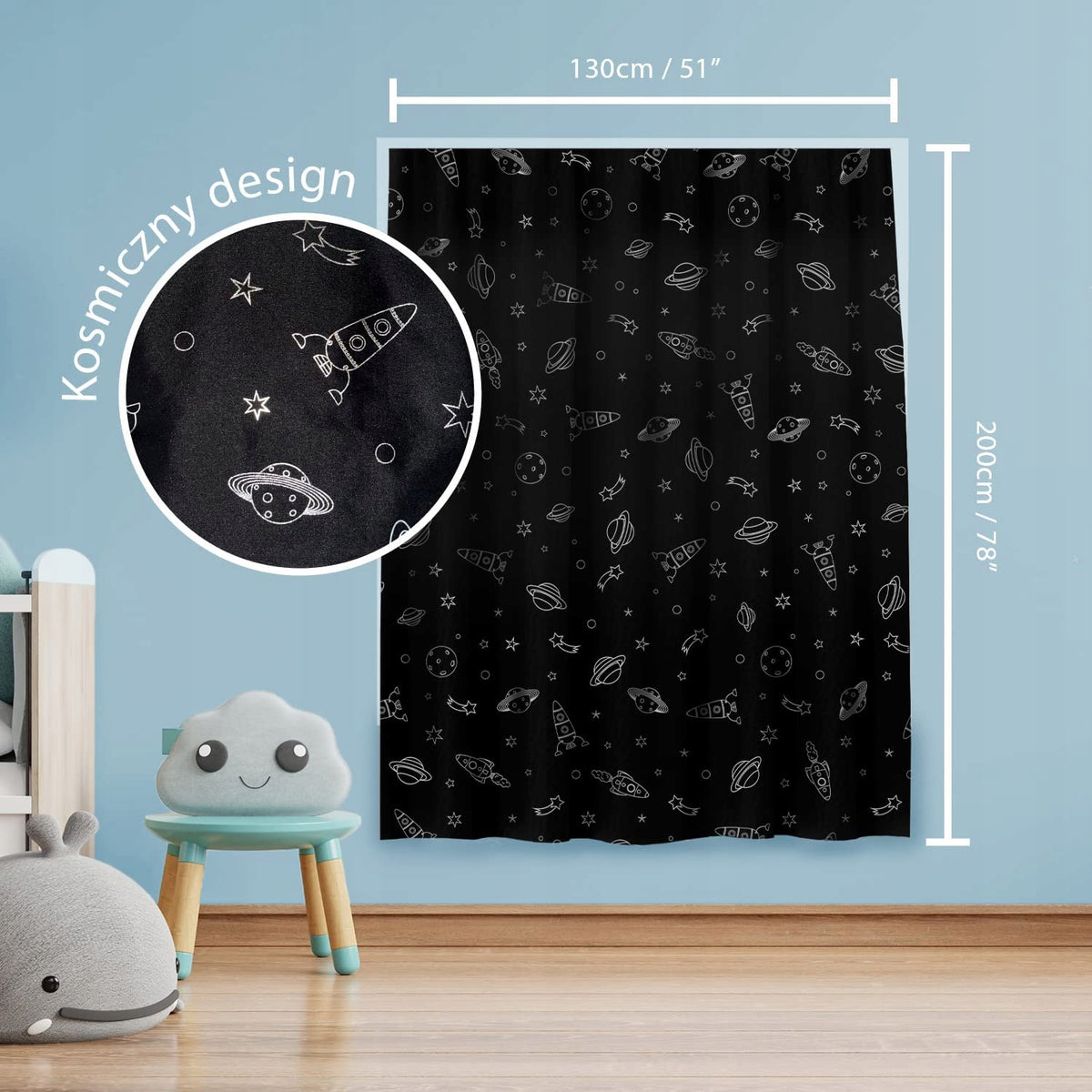 STORE occultant avec ventouses 130x200