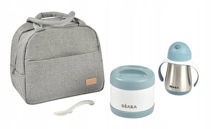 BEABA geïsoleerde thermotas + thermosfles drinkfles lepel