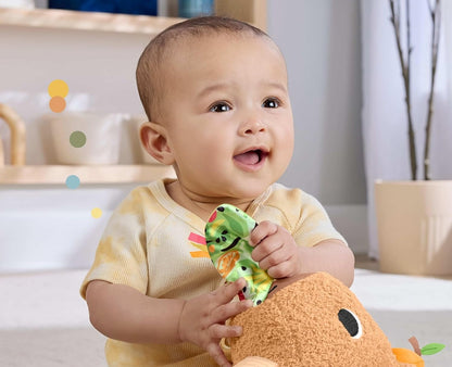 FISHER-PRICE pluszowa sensoryczna kapibara z gryzakiem i grzechotką 23,5 cm