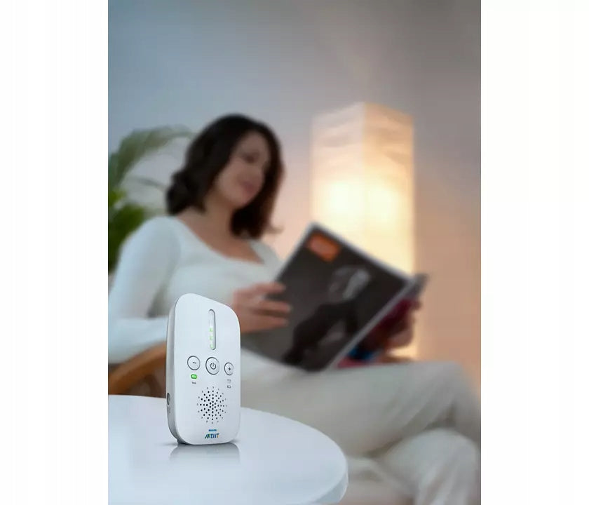 PHILIPS AVENT SCD503 niania elektroniczna DECT, biało-niebieska, do monitorowania dziecka w domu