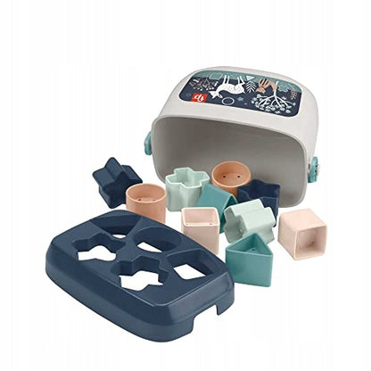 Fisher Price Nocny Las otwarty pojemnik i klocki obok pokrywy