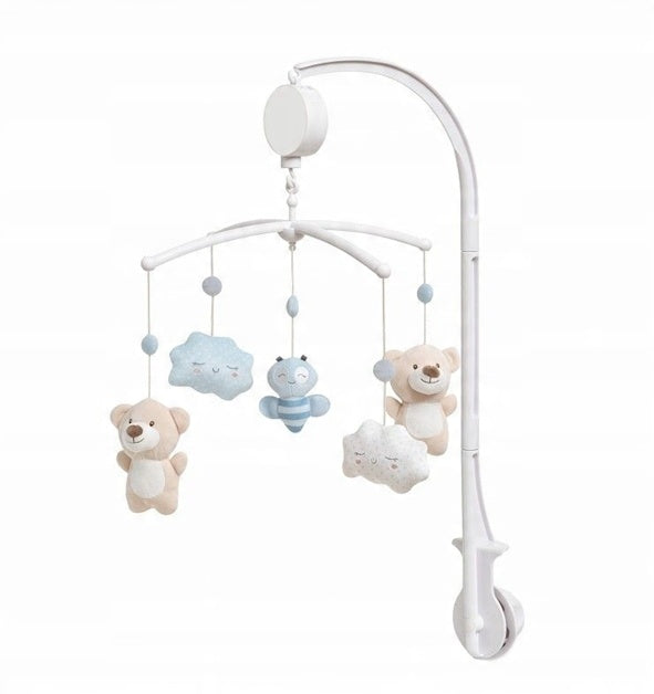 INTERBABY въртележка с музикална кутийка за креватче МЕЧЕТА и ОБЛАЧЕТА