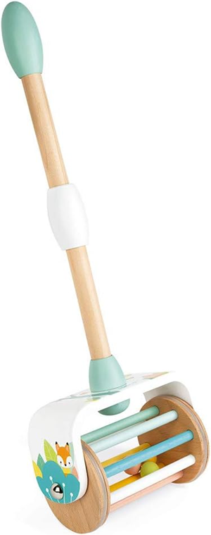 JANOD Pure drewniany pchacz z grzechotką 49 cm