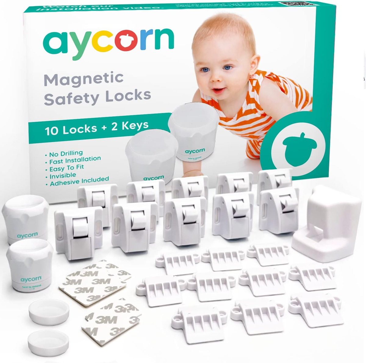 AYCORN protections pour armoires et tiroirs 10 pièces