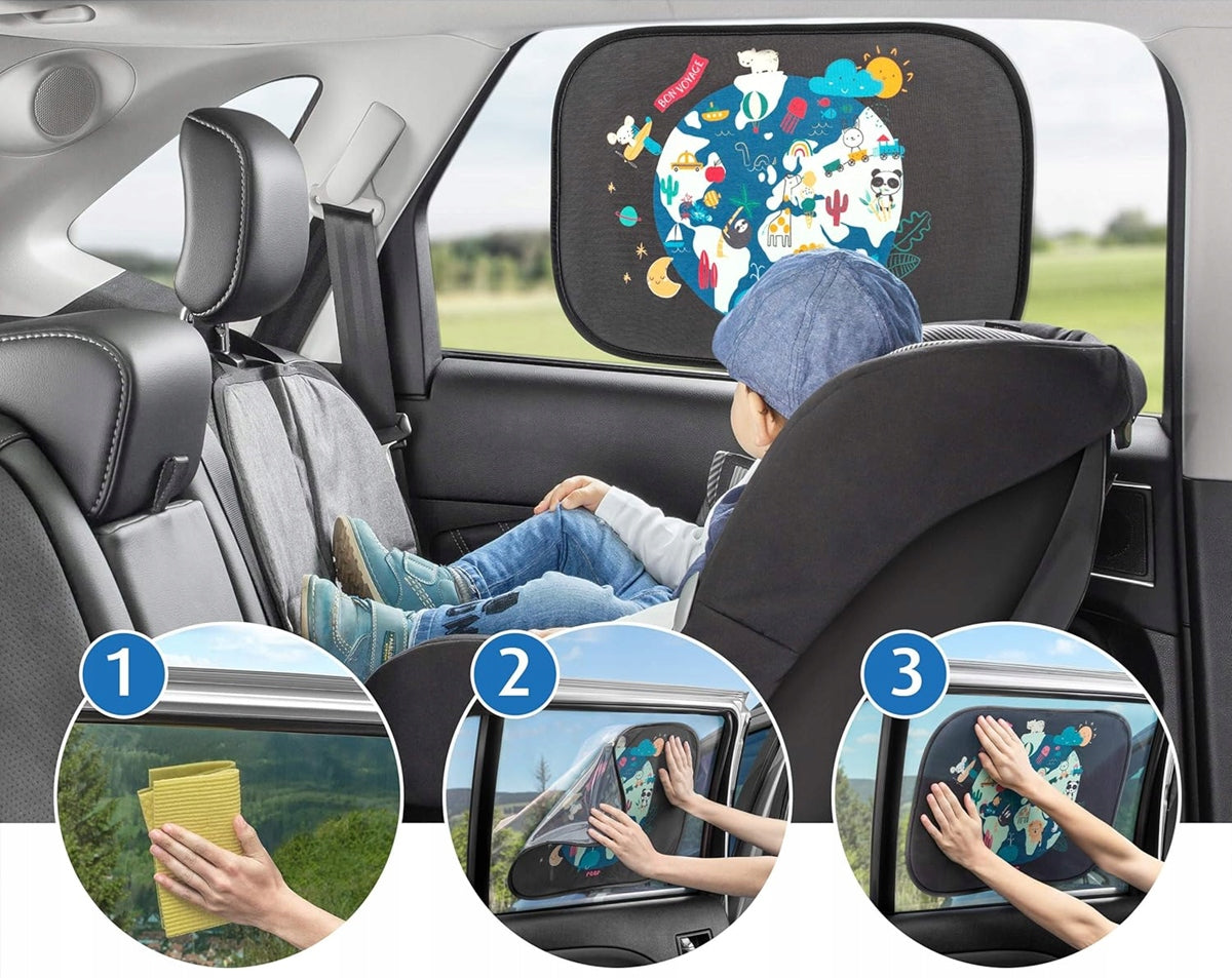 REER TravelKid pare-soleil pour vitre de voiture UV 50+ 2 pièces