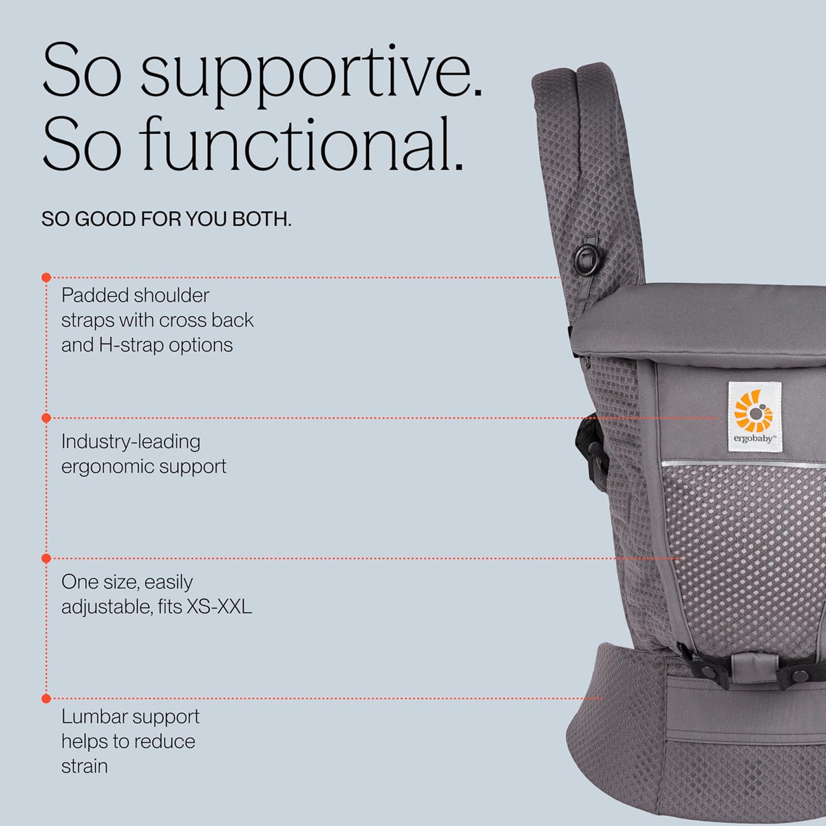 ERGOBABY ADAPT SoftFlex MESH porte-bébé ergonomique 3,2-20 kg