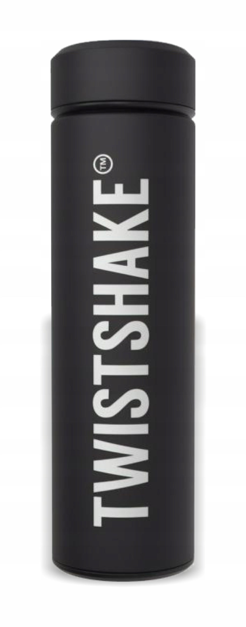 TWISTSHAKE HOT OR COLD termos ze stali nierdzewnej 420 ml, czarny, izolowany termos na napoje