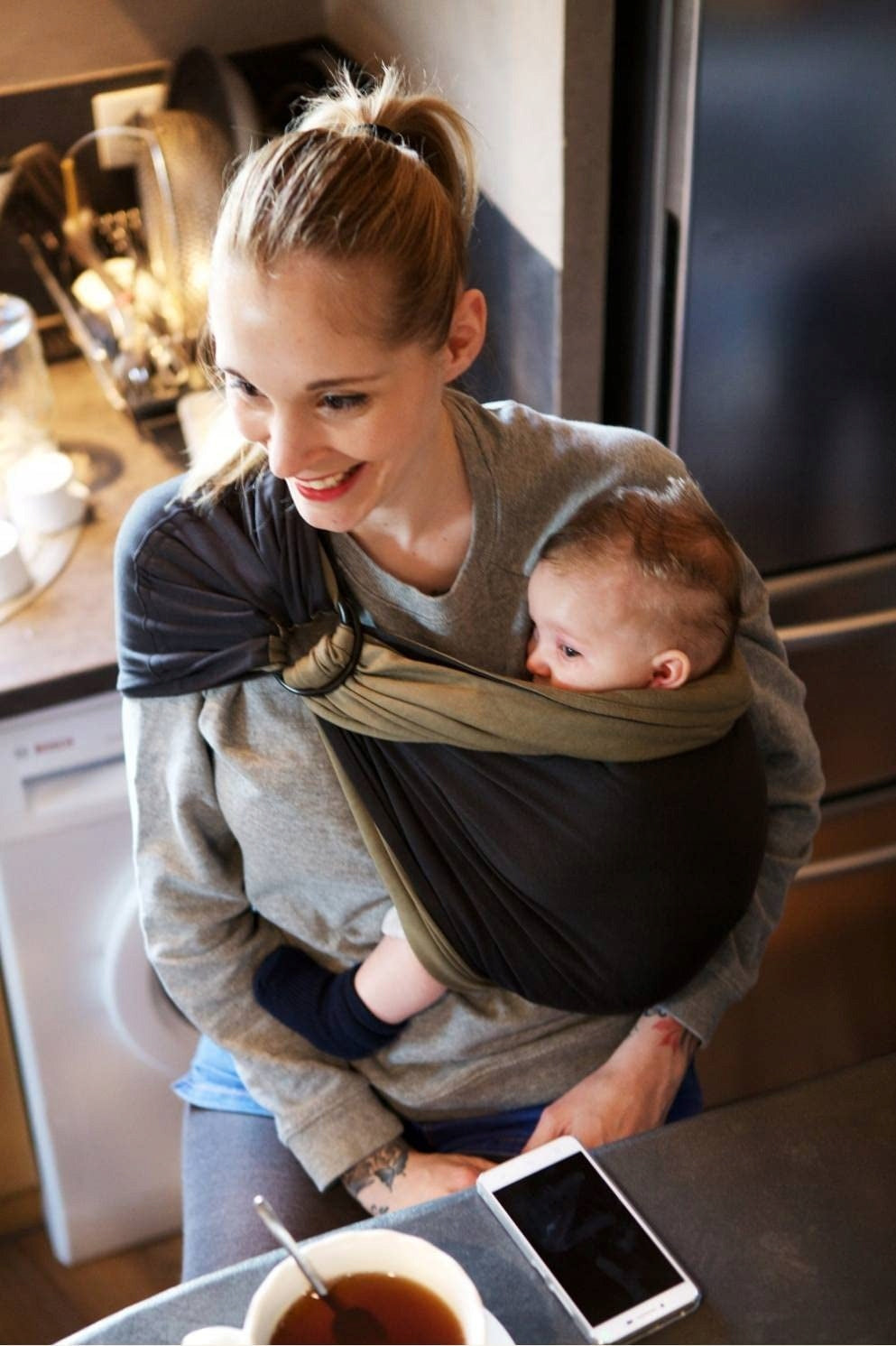 LOVE RADIUS écharpe à anneaux pour porter bébé