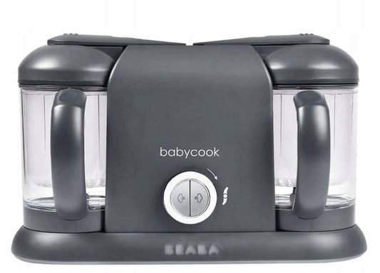 BEABA Babycook Duo ROBOT KUCHENNY 4w1 2200 ml, parowar i mikser dla dzieci, ciemnoszary, BPA free
