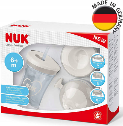NUK ivástanuló készlet, pohár + 3 itatófej