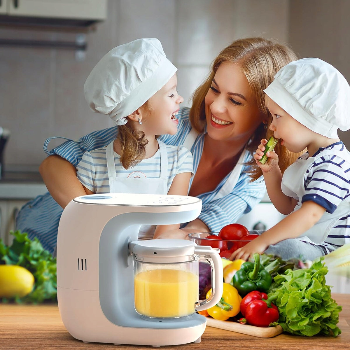 ECCOMUM robot kuchenny 5w1 parowar blender sterylizator + szpatułka