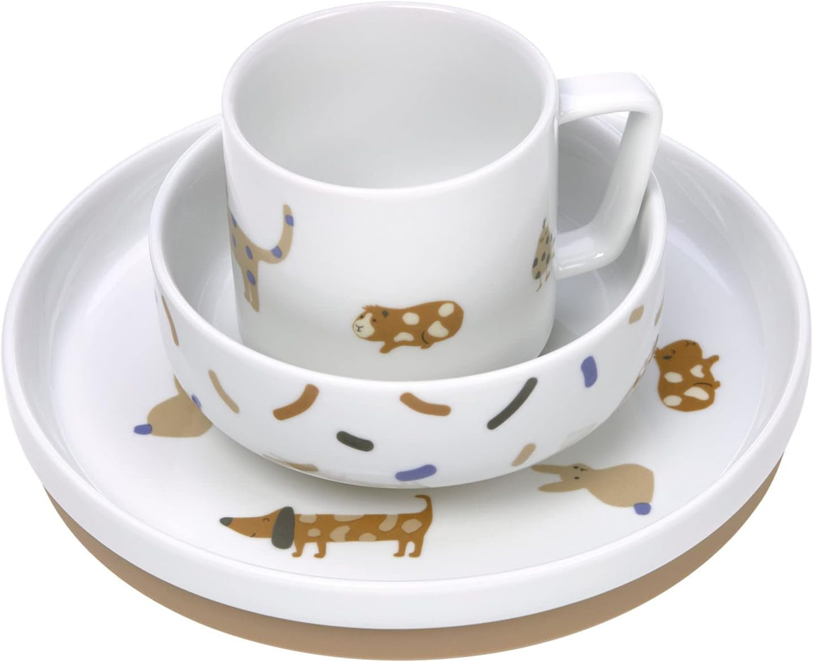 LASSIG Little Mateys zestaw naczyń porcelanowych 3el.