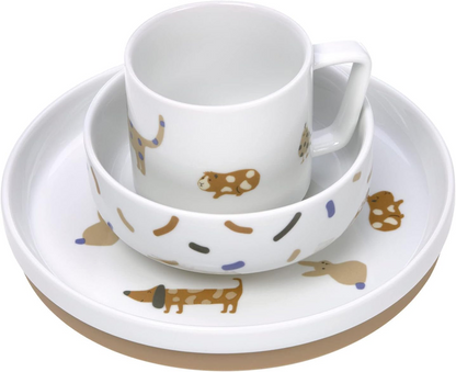 LASSIG Little Mateys zestaw naczyń porcelanowych 3el.
