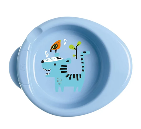 CHICCO Warmy Plate głęboki talerz utrzymujący ciepło 18 x 22 x 5 cm TYGRYS