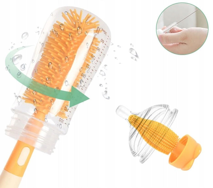 VICLOON 3en1 brosses en silicone pour le nettoyage des biberons, tétines et pailles 28cm