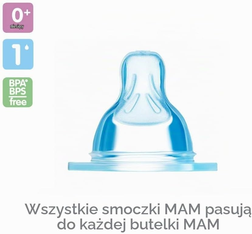 MAM tétines de biberon taille 1 SkinSoft 0m+ x2