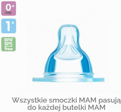 MAM tétines de biberon taille 1 SkinSoft 0m+ x2