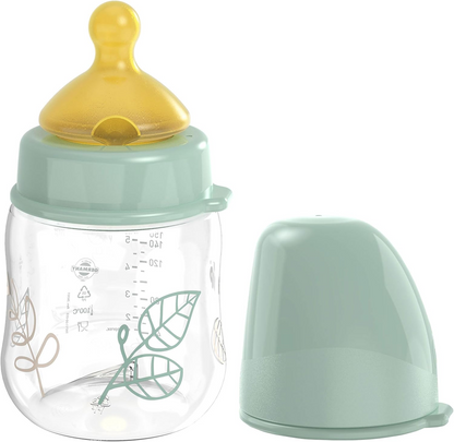 NIP Cherry Green biberon avec tétine en latex taille S 150 ml