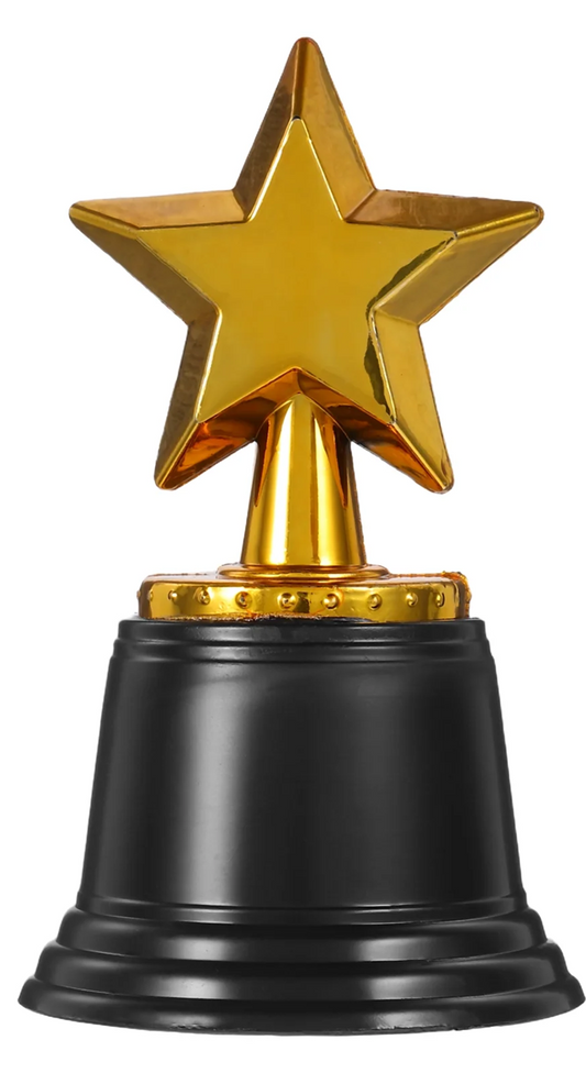 Statuette trophée en plastique TODDMOMY ÉTOILE 12 cm