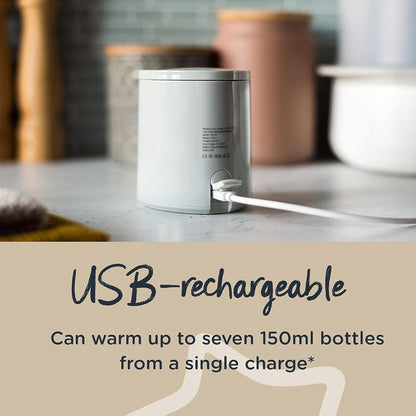 TOMMEE TIPPEE LetsGo podróżny podgrzewacz USB, bezprzewodowy, szary, do podgrzewania butelek w podróży