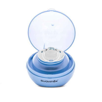 SUAVINEX Duccio STERYLIZATOR smoczków UV 9 cm, niebieski sterylizator smoczka z lampą UV