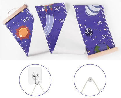 AOLSO toise en toile 195 cm + crochet autocollant KOSMOS