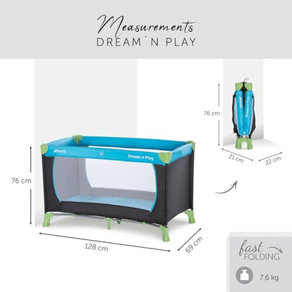 Lit parapluie Hauck Dream N Play Waterblue 120 x 60 cm