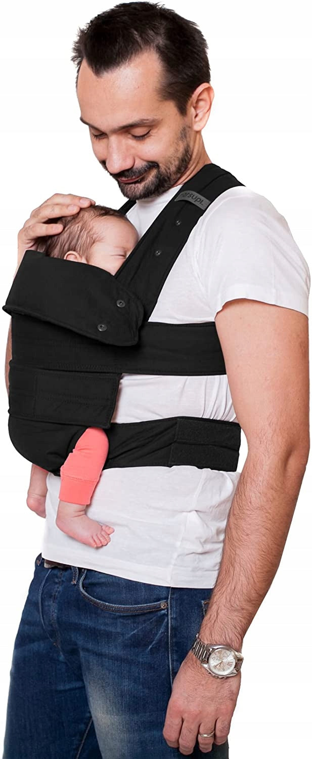 MARSUPI 2.0 nosidełko ergonomiczne S/M 3,5 - 15 kg, czarne, dla niemowląt w pozycji M