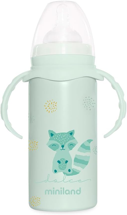 MINILAND Thermobaby sticlă termică din oțel inoxidabil 240 ml 0+