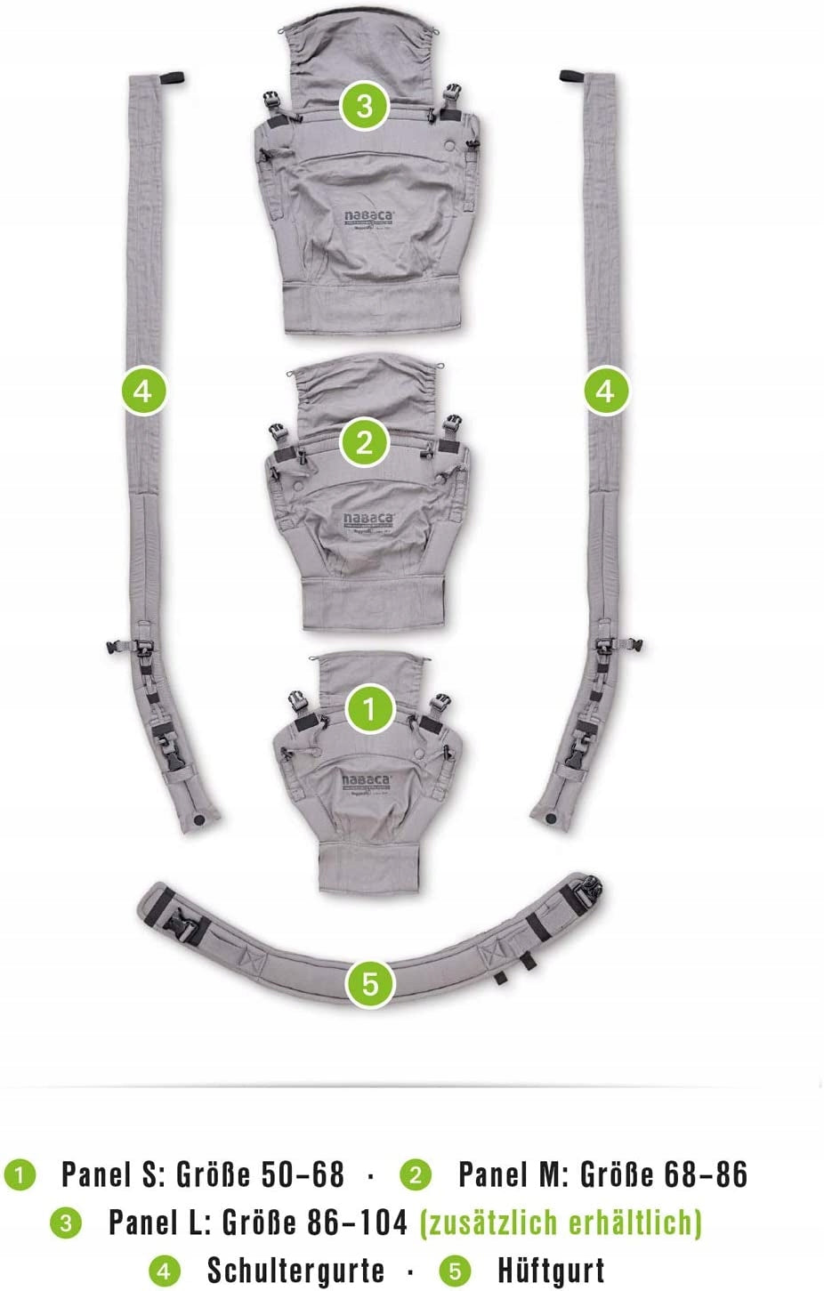 HOPPEDIZ NABACA ergonomický nosič ZESTAW basic