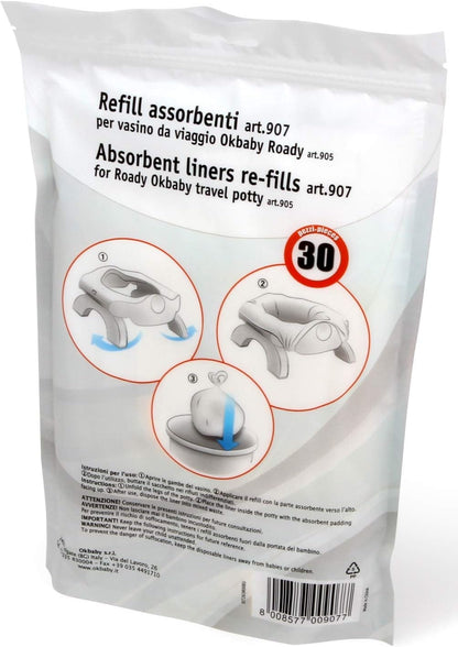 OK BABY Refill worki na nocnik turystyczny 30 sztuk, białe, folia, do nocnika Roady
