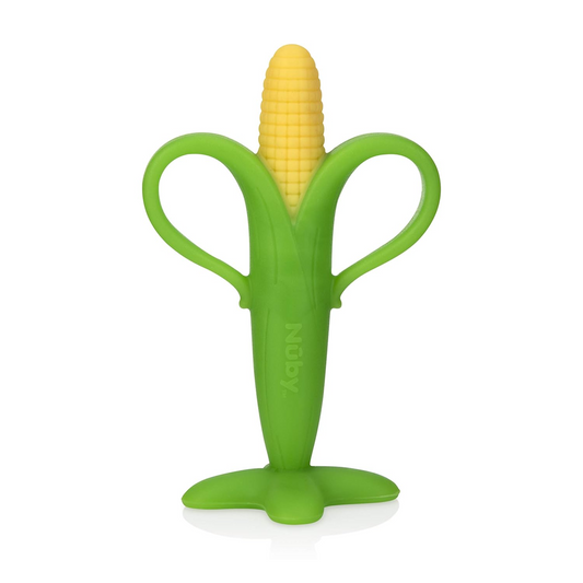 NUBY anneau de dentition en silicone maïs 3 m+