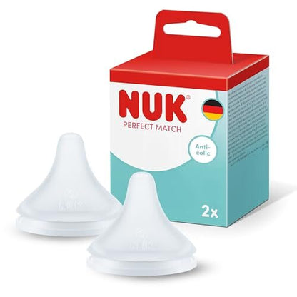 NUK Perfect Match M-spenen voor flessen, 2 stuks, vanaf 6 maanden