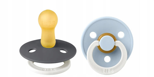 BIBS COLOUR GLOW smoczki uspokajające 2pack kauczuk 0-6 msc