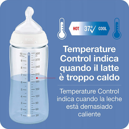 NUK zestaw NO COLIC 4 butelki koszyk KONTROLA TEMP