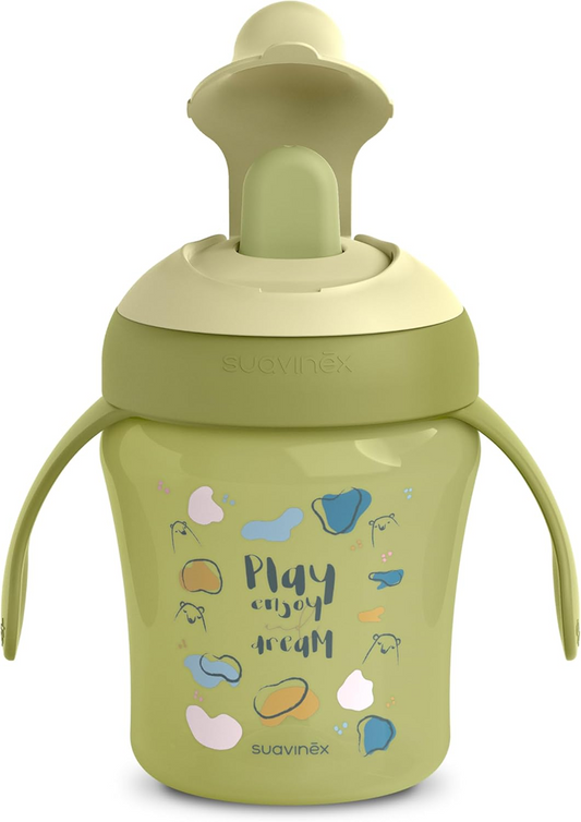SUAVINEX Learning Cup cană de învățare anti-picurare cu gură rigidă 200 ml 6 luni+