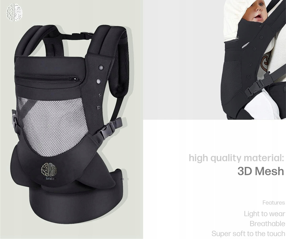 EBRAINIT marsupio ergonomico con rete da 4 mesi fino a 18 kg
