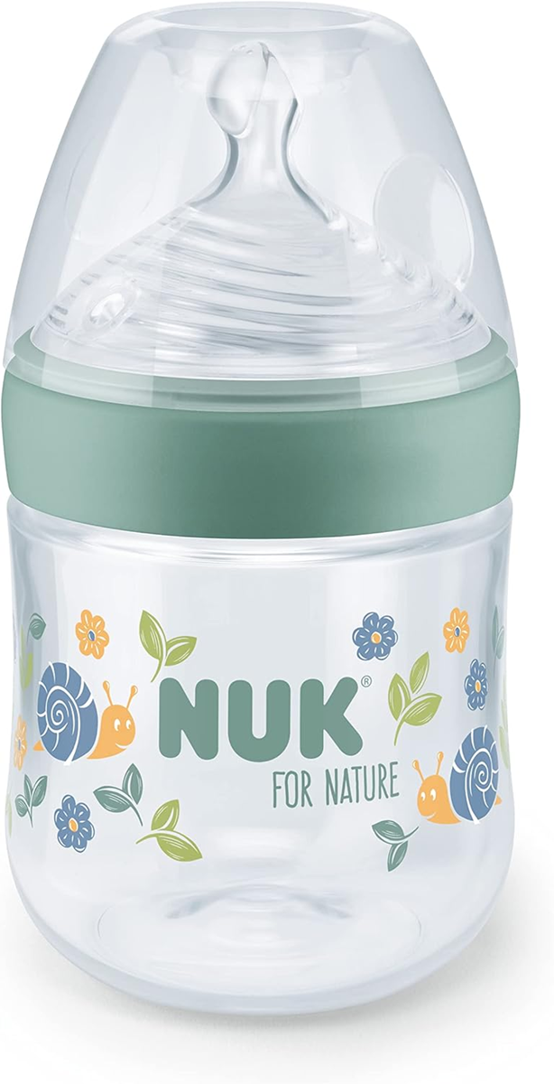 NUK For Nature biberon 150 ml 1 m+ tétine S débit lent contrôle de température