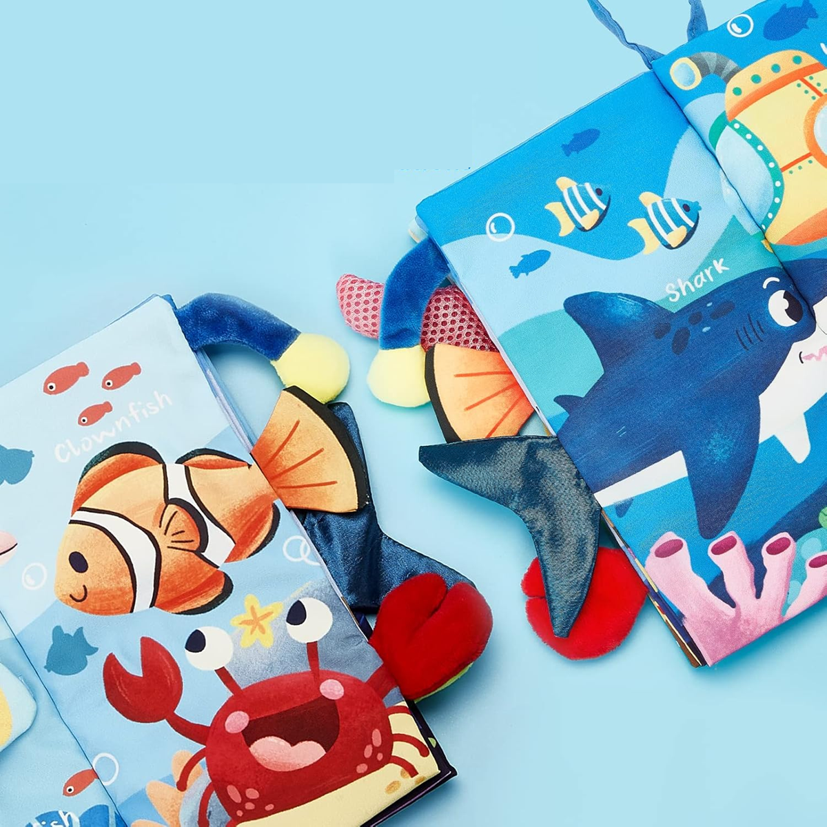 HAHALAND Animaux Marins livre sensoriel SUSPENSION 12,5 x 22 cm