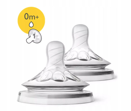PHILIPS AVENT Natural flasknappar 0 mån+ x2