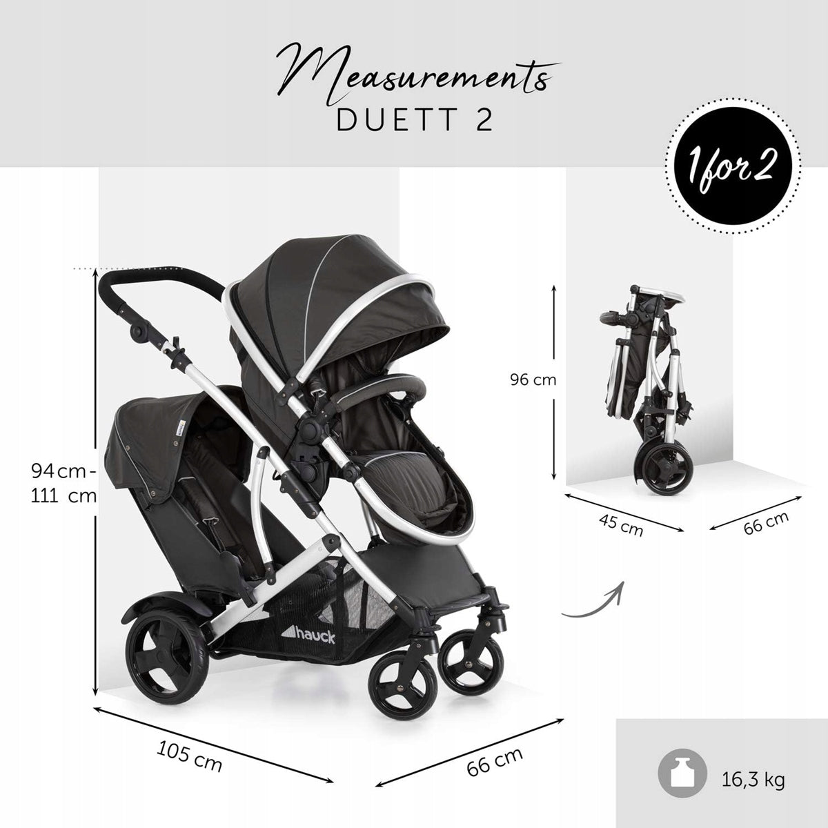 HAUCK DUETT 2 poussette double