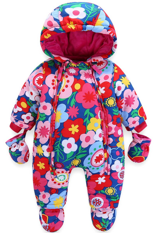 JIAMY combinaison d'hiver avec capuche 18-24 mois + moufles chaussons