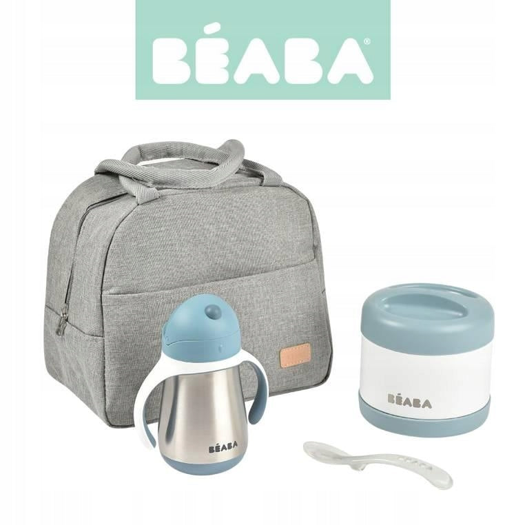 BEABA geïsoleerde thermotas + thermosfles drinkfles lepel